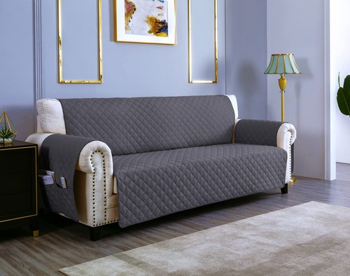 Dark grey seater sofa cover - grey, 4